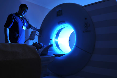 A photo of a Magnetic Resonance Imaging machine – MRI